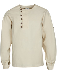 Camisa medieval algodón modelo Tymond, color natural