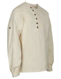 Camisa medieval algodón modelo Tymond, color natural 2
