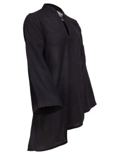 Medieval bluse i hør model Galatea, sort 2