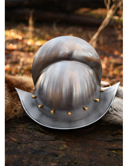 Middelalderlig tysk Morion-hjelm,...