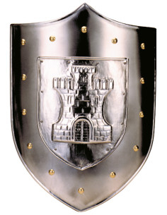 Dekoratives Wappen mit Gravur eines Schlosses