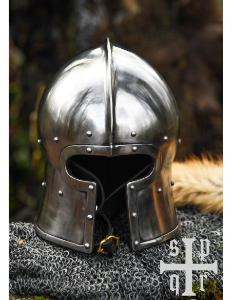 Medievale Barbuta mit T-Öffnung, 2 mm.