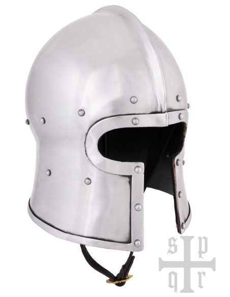 Barbuta medieval apertura en T, 2 mm.