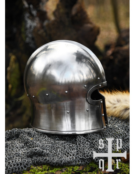 Medievale Barbuta mit T-Öffnung, 2 mm.