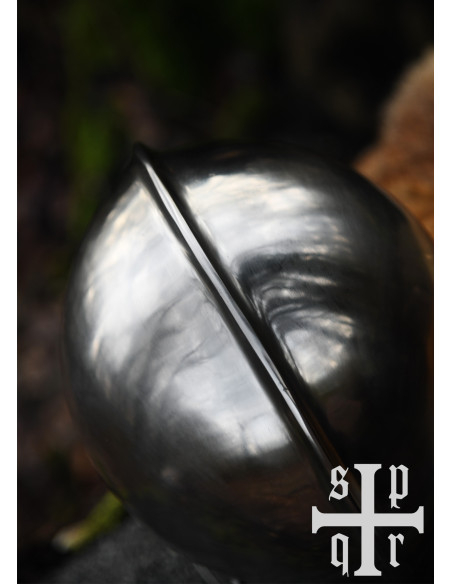 Barbuta medieval apertura en T, 2 mm.