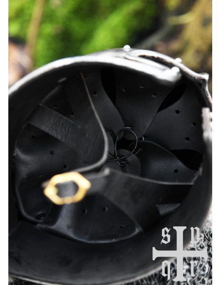 Barbuta middelalder åbning i T, 2 mm.