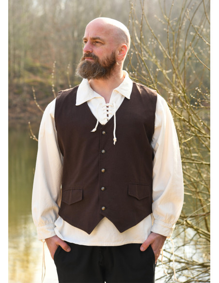 Bruine middeleeuwse vest model Lasse