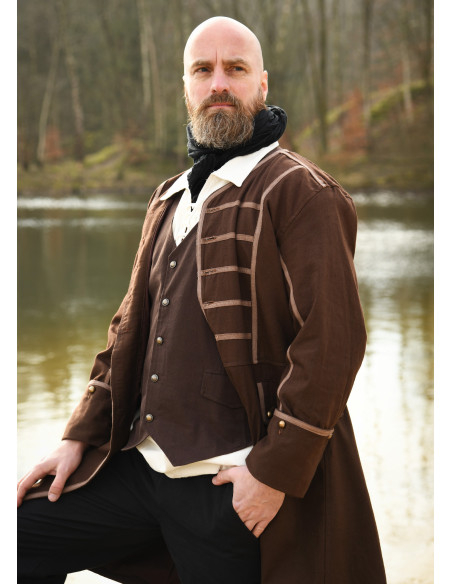 Bruine middeleeuwse vest model Lasse