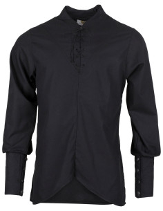 Camisa medieval algodón modelo Arantir, color negro