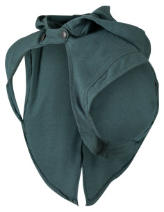 Cubre-hombros con capucha medieval Galatea, color verde 2