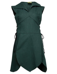 Middeleeuwse katoen tuniek model Galatea, groene kleur