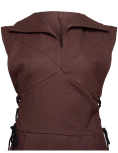 Mittelalterliche Tunika aus Baumwolle, Modell Galatea, braun 2