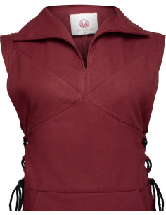 Middeleeuwse tuniek van katoen model Galatea, kleur bordeaux 2