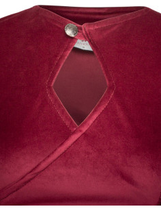Medievales Kleid aus Samt Modell Antaris, burgunderrot 2