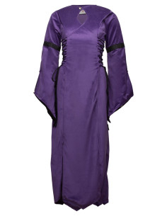 Medieval kjole i fløjl model Antaris, farve violet