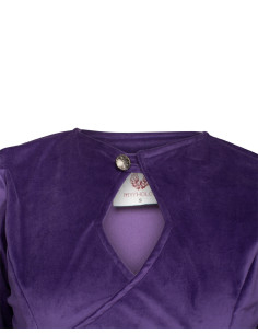 Medieval kjole i fløjl model Antaris, farve violet 2