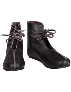 Botas medievales en cuero modelo Einhard, color marrón