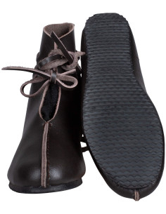 Botas medievales en cuero modelo Einhard, color marrón 2