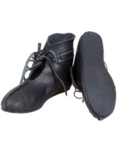 Botas medievales en cuero modelo Einhard, color negro 2