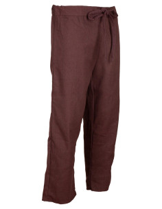 Pantalones medievales algodón modelo Laureano, color marrón 2