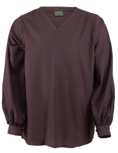 Medieval basic tunic for men in cotton, brown