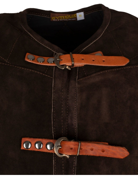 Middeleeuwse lange vest van suede,...