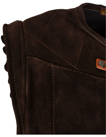 Middeleeuwse lange vest van suede,...