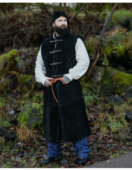 Lang middelaldervest i ruskind model...