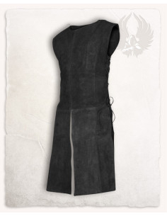 Middeleeuwse tabard in suede model Justus, zwarte kleur