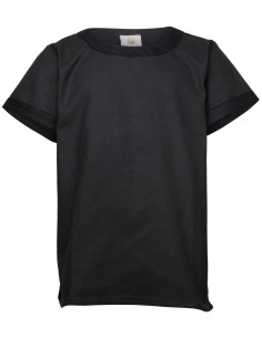 Túnica medieval corta algodón modelo Holgar, color negro