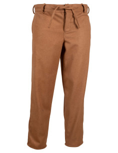 Middeleeuwse wol pantalon model Rocco, zandkleur
