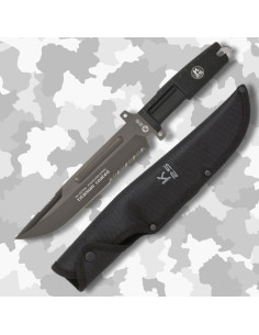 Cuchillo táctico K25 puño goma (33 cm.)