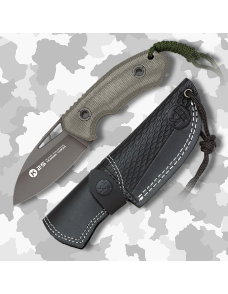 Tactische mes K25 handvat mikarta (19 cm.)