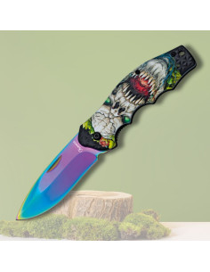 Navaja Albainox empuñadura Calavera 3D (19,8 cm.)