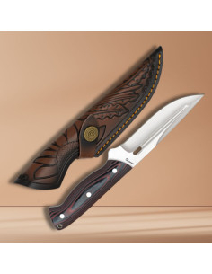 Cuchillo de caza Albainox, con funda decorada (24 cm.)