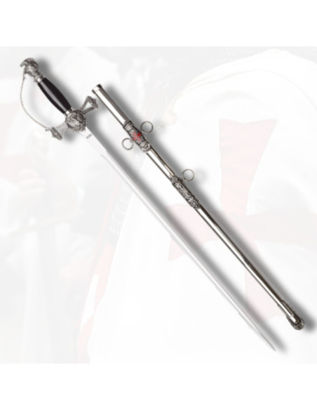 Dekorativ tempelridder sværd med...