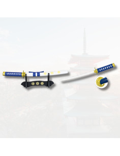 Katana decorativa en miniatura con soporte, color...