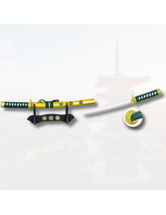 Katana decorativa en miniatura con soporte, color...
