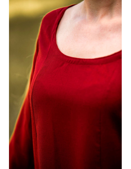 Túnica roja larga señora Medieval...