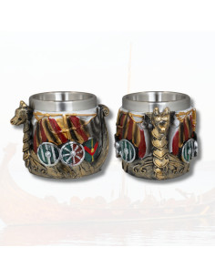 Wikinger-Schiff-Design-Resin-Shotglas