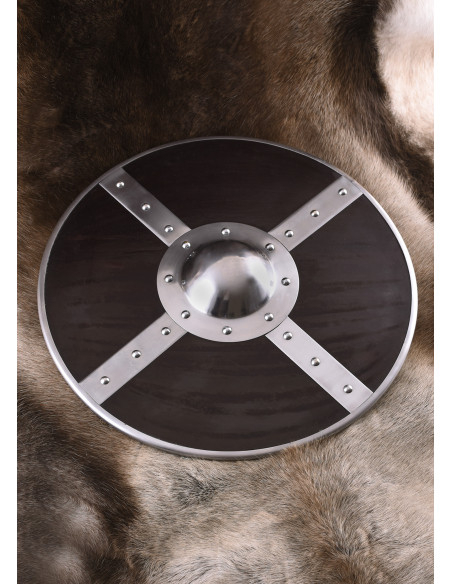 Houten vikingschild, 56 cm.