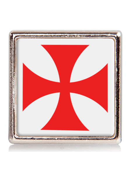 Pin Cruz Caballeros Templarios, cuadrado