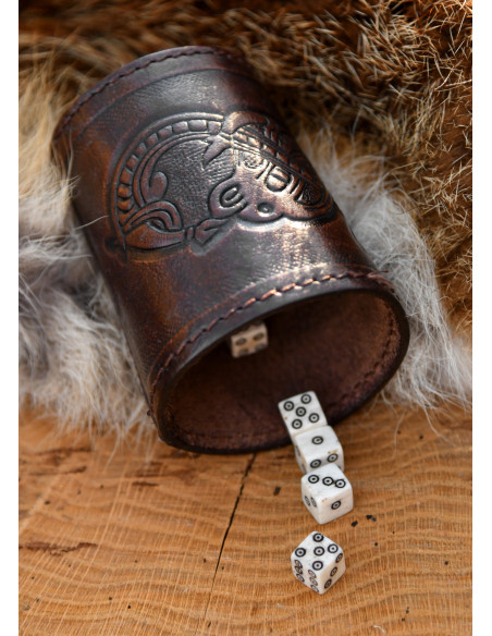 Dado Vikingo hecho en hueso, 1 unidad