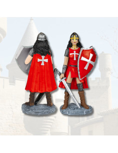Middelalderfigur i harpiks model Templaria (19 cm.)