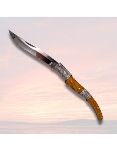 Navaja árabe de carraca serie Seda Ámbar (28,8 cm.)