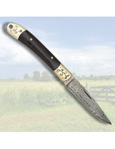 Navaja colección Albainox hoja Damasco 67 capas (16,4 cm.)