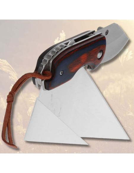 Bicolore kniv med snor (11 cm.)