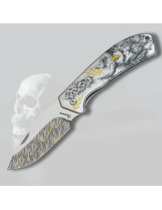 Dekoreret kniv Albainox model The Devil (20,1 cm.)