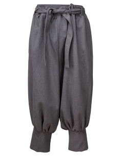 Vikingbroeken van wol model Offnir, kleur grijs