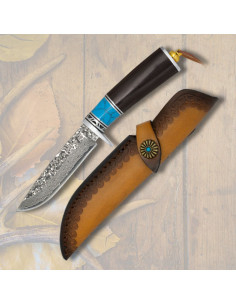 Jagdkniv med Damasco blad 73 lag (24,5 cm.)